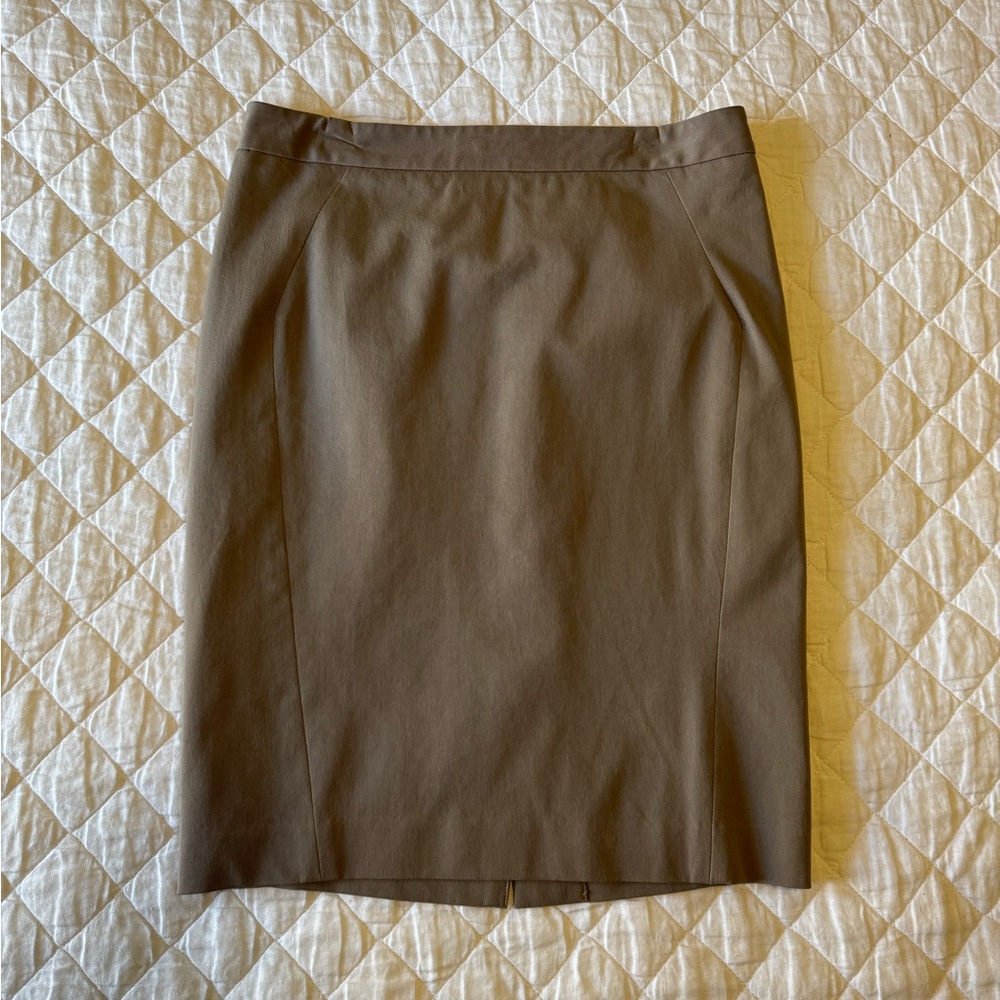 Loft Taupe Pencil Skirt